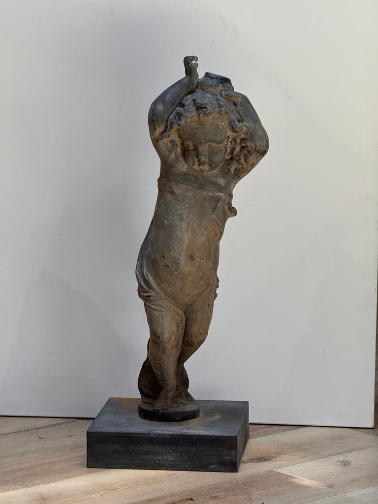 Pair of 18th-century English lead putti