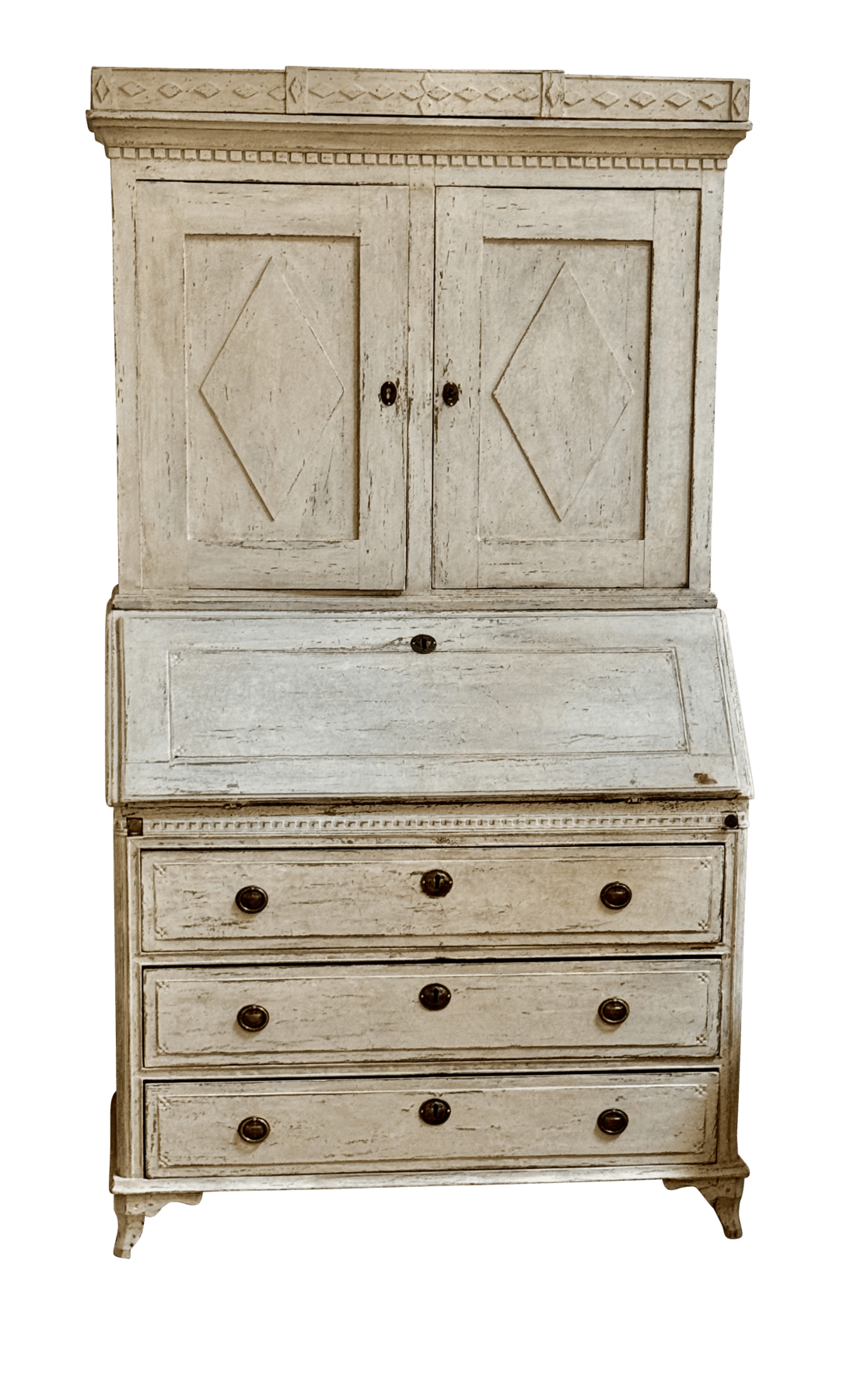18th Century Gustavian period secretary desk and bookcase