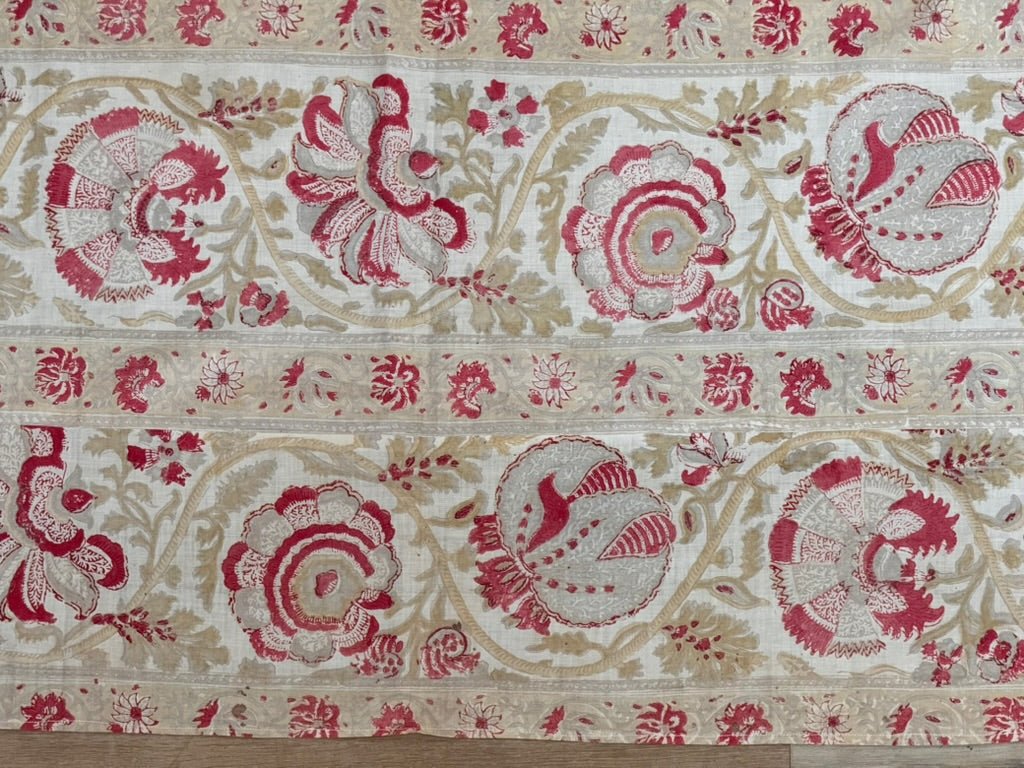 19th Century Hand - blocked textile - Helen Storey Antiques