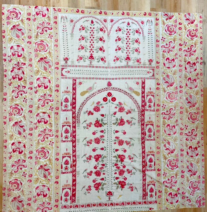 19th Century Hand - blocked textile - Helen Storey Antiques