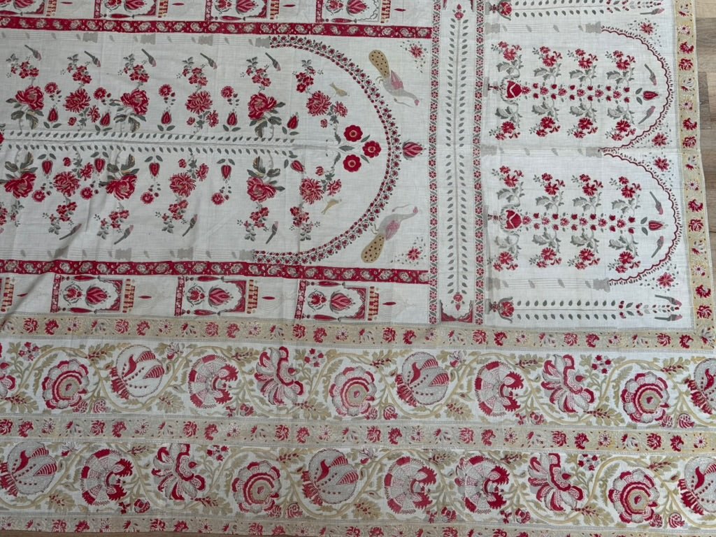 19th Century Hand - blocked textile - Helen Storey Antiques