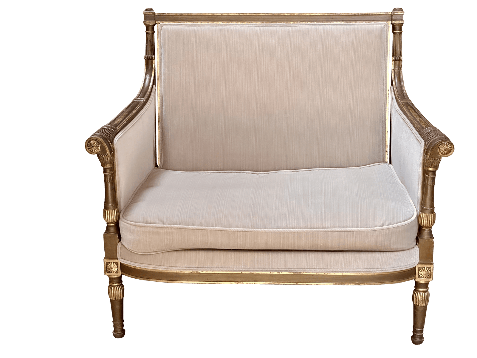 19th-Early 20th Century Italian Neoclassical Bergere Armchair