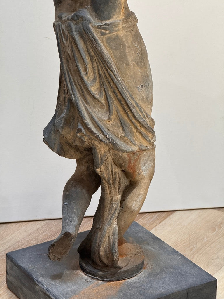 Pair of 18th-century English lead putti