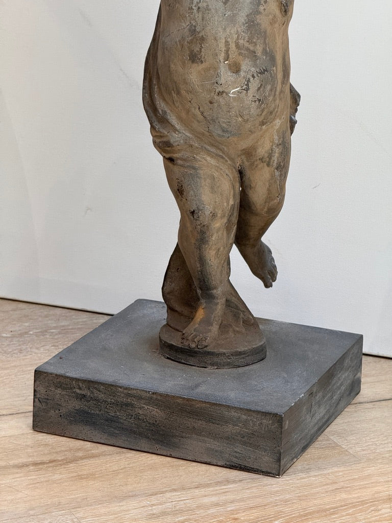 Pair of 18th-century English lead putti