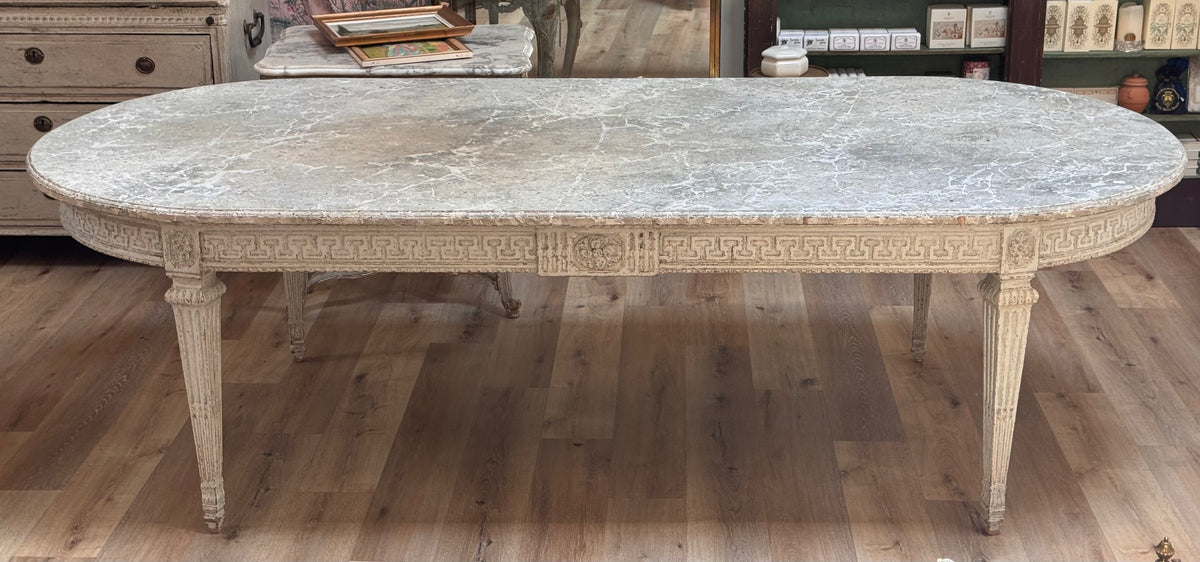 Oval Dining Table, Gustavian Style, Sweden 8 feet 7&quot;