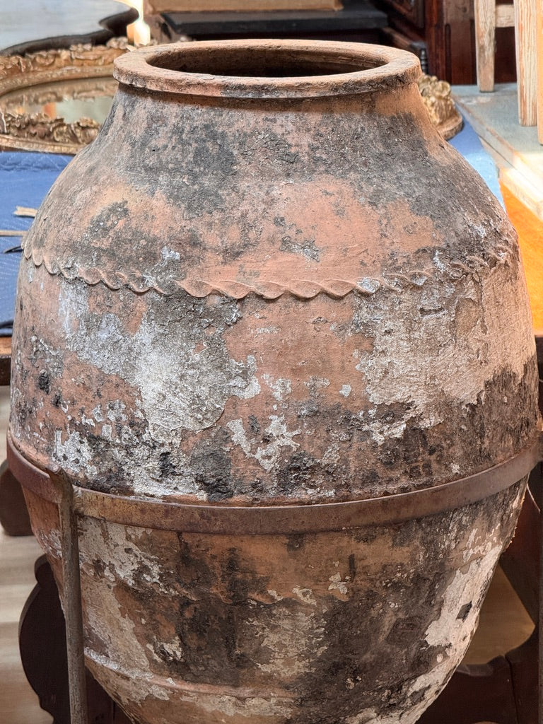 Early Anatolian terracotta storage jar, likely 18th century