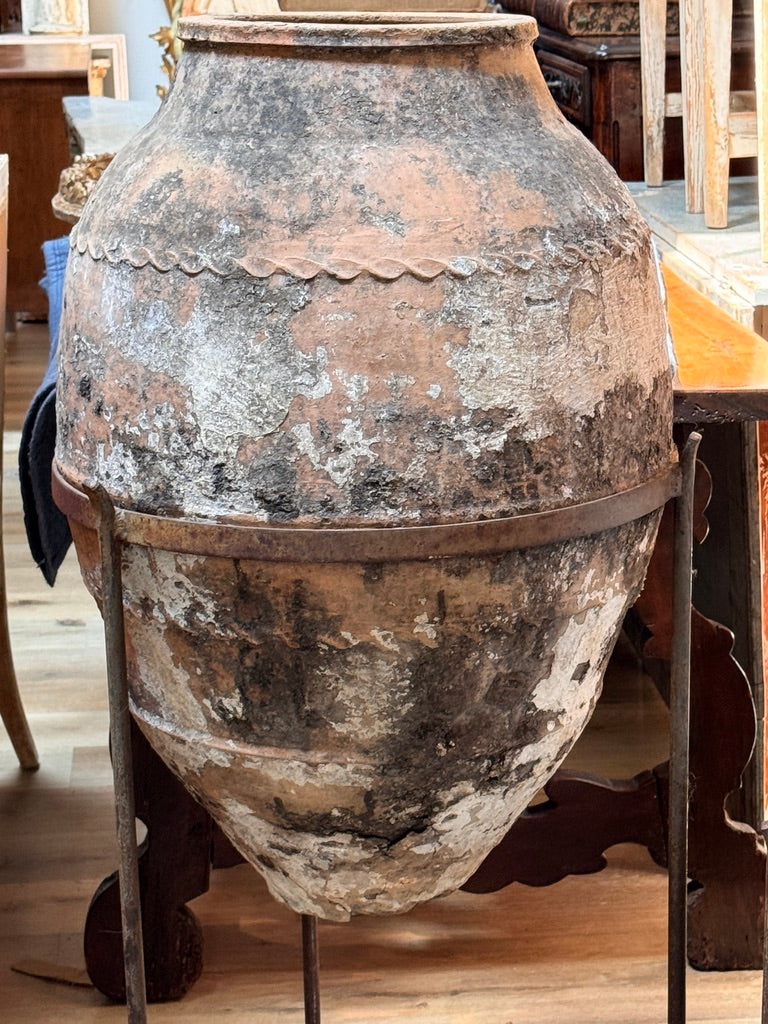 Early Anatolian terracotta storage jar, likely 18th century