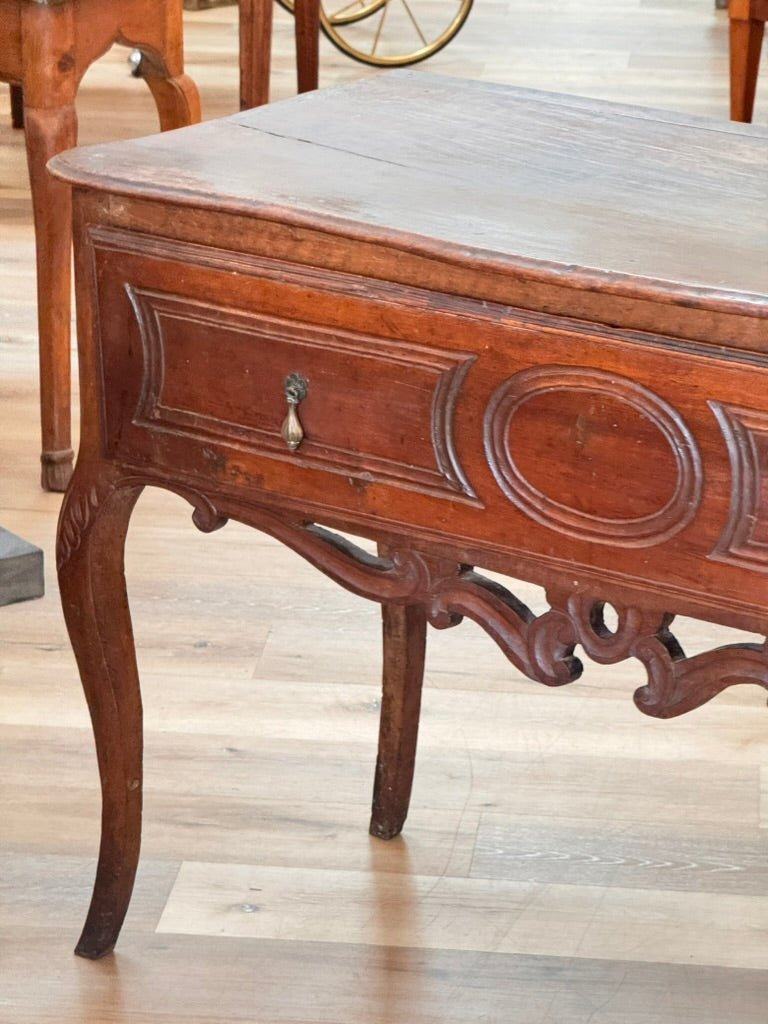 A Louis XV console or side table in richly patinated walnut - Helen Storey Antiques