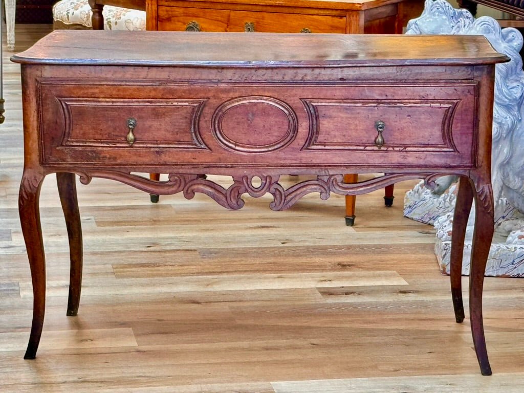 A Louis XV console or side table in richly patinated walnut - Helen Storey Antiques
