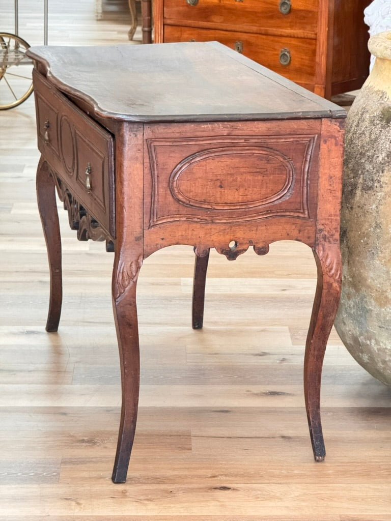 A Louis XV console or side table in richly patinated walnut - Helen Storey Antiques