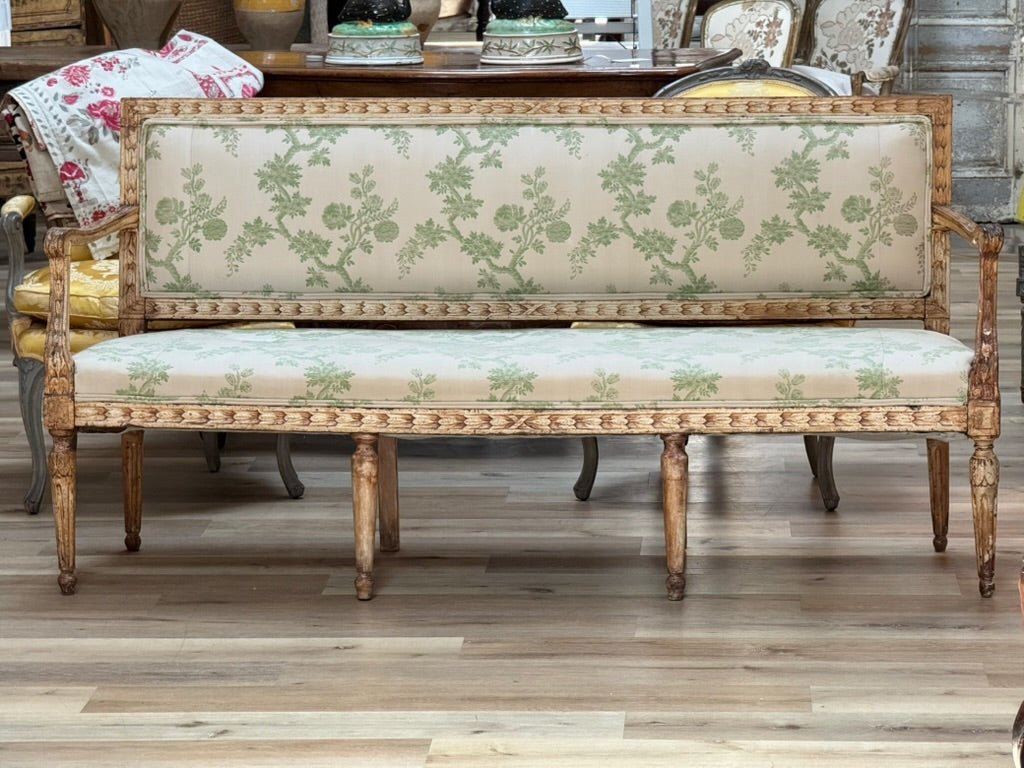 A Near Pair of Italian Neoclassical settees or benches, Late 18th Century - Helen Storey Antiques
