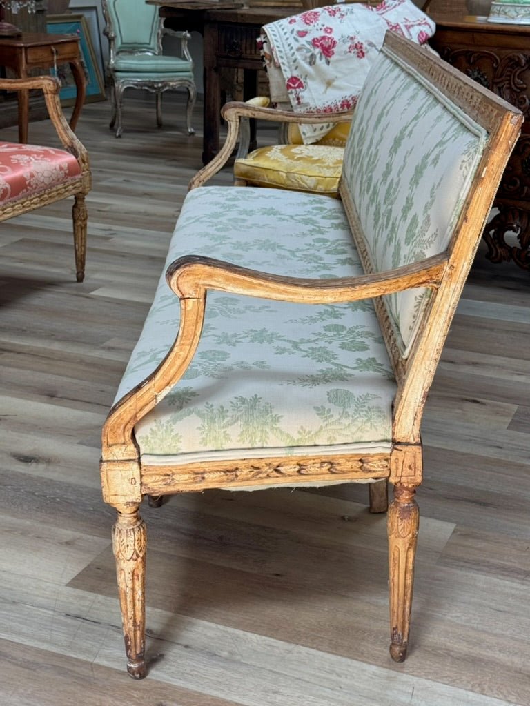 A Near Pair of Italian Neoclassical settees or benches, Late 18th Century - Helen Storey Antiques