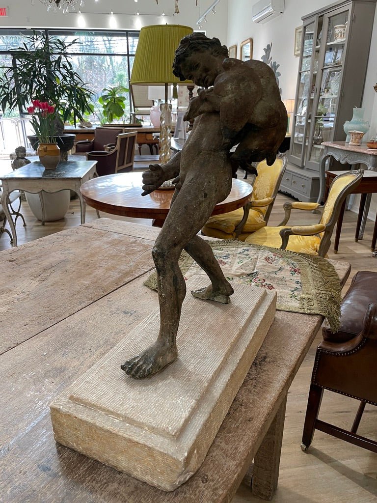 Bronze figure of a Satyr - Helen Storey Antiques