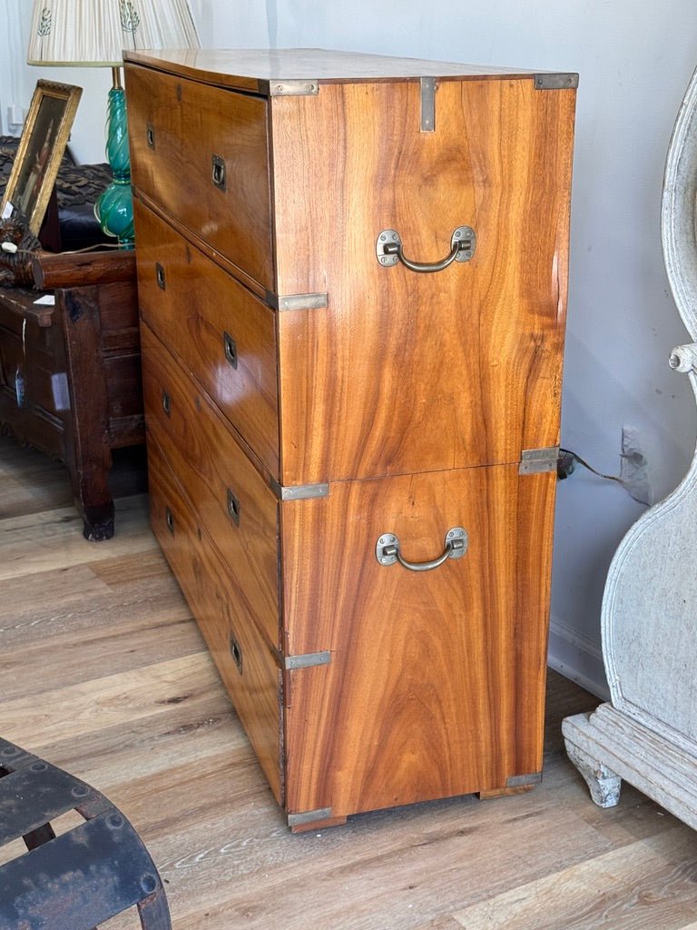 Campaign chest in camphorwood, Anglo - Indian, mid - 19th century - Helen Storey Antiques
