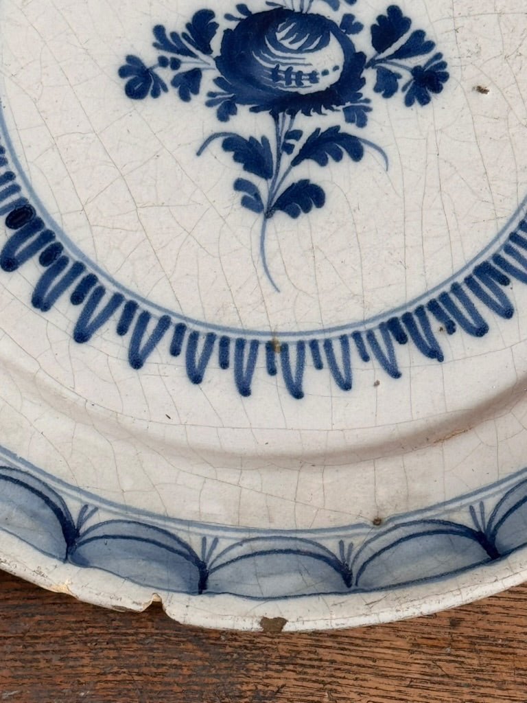 Delft Charger Blue and White 18th C. - Helen Storey Antiques