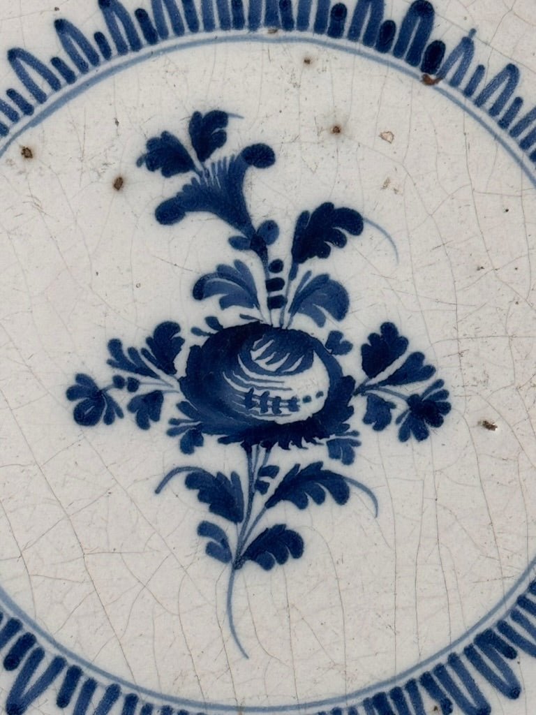 Delft Charger Blue and White 18th C. - Helen Storey Antiques