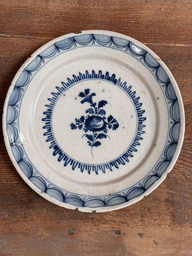 Delft Charger Blue and White 18th C. - Helen Storey Antiques