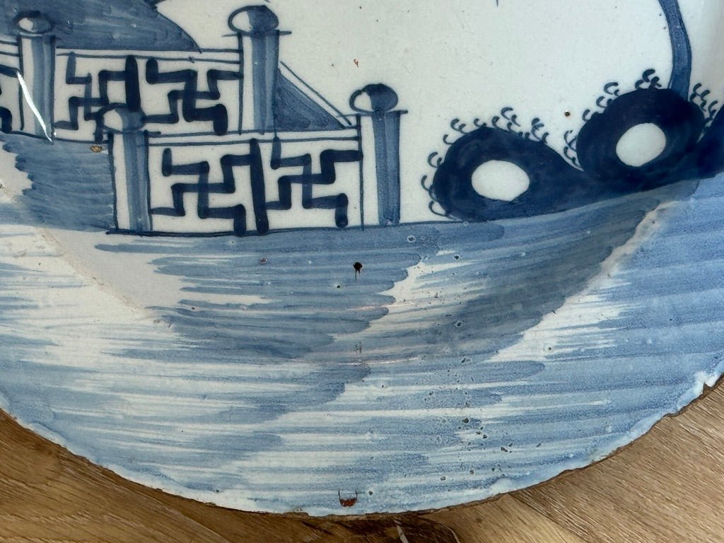 Delft Charger, c. 1760 - Helen Storey Antiques