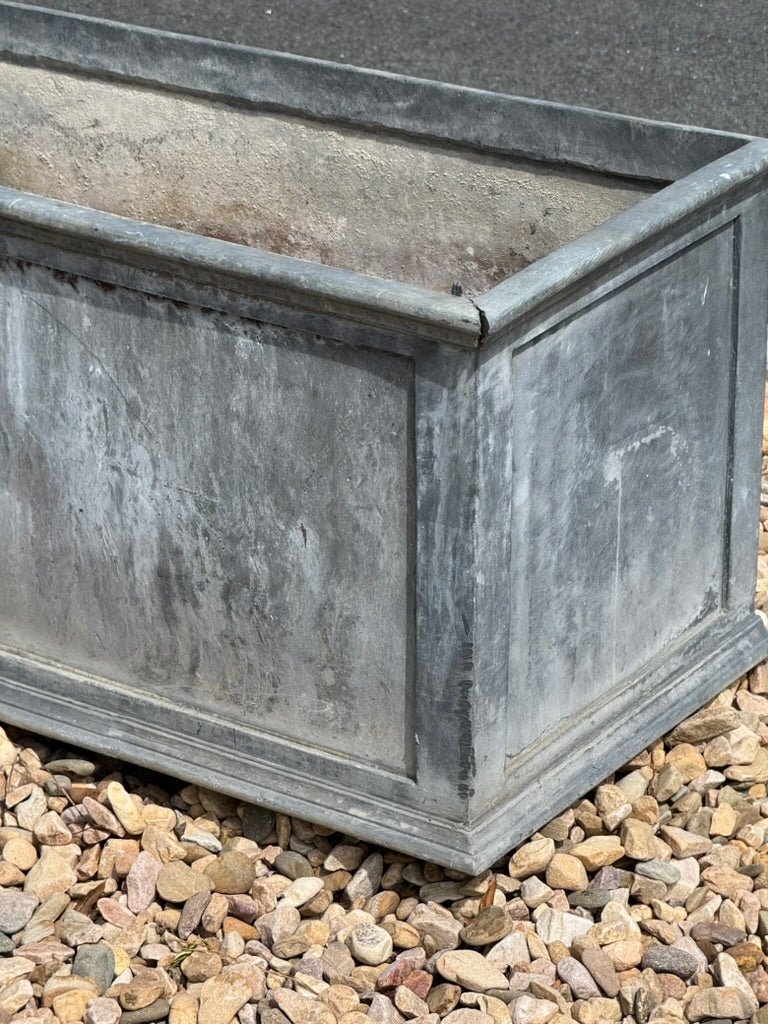 Early Large Zinc planters - Helen Storey Antiques
