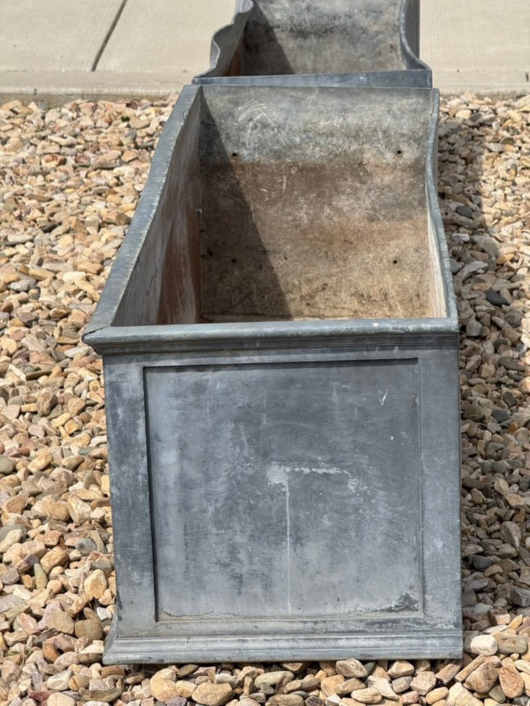 Early Large Zinc planters - Helen Storey Antiques