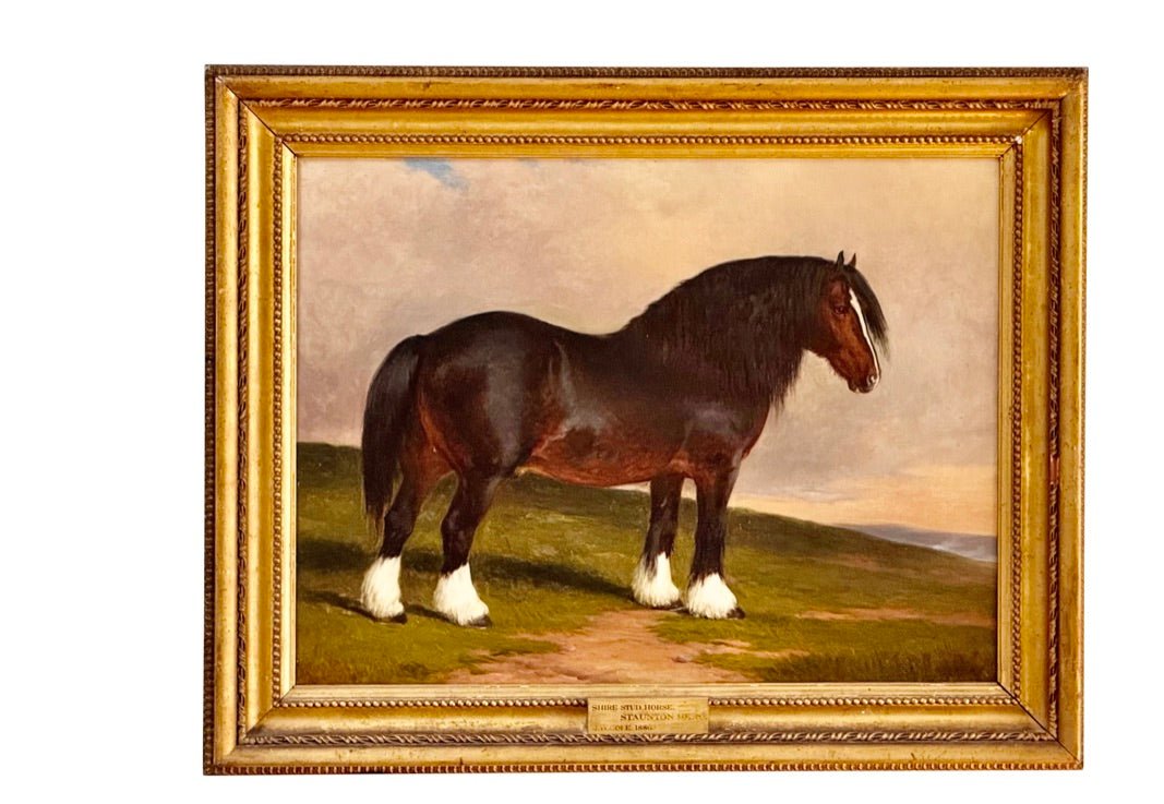 James William Cole (English, act.1849-1889) "Staunton Hero", Shire stud horse, dated 1886.