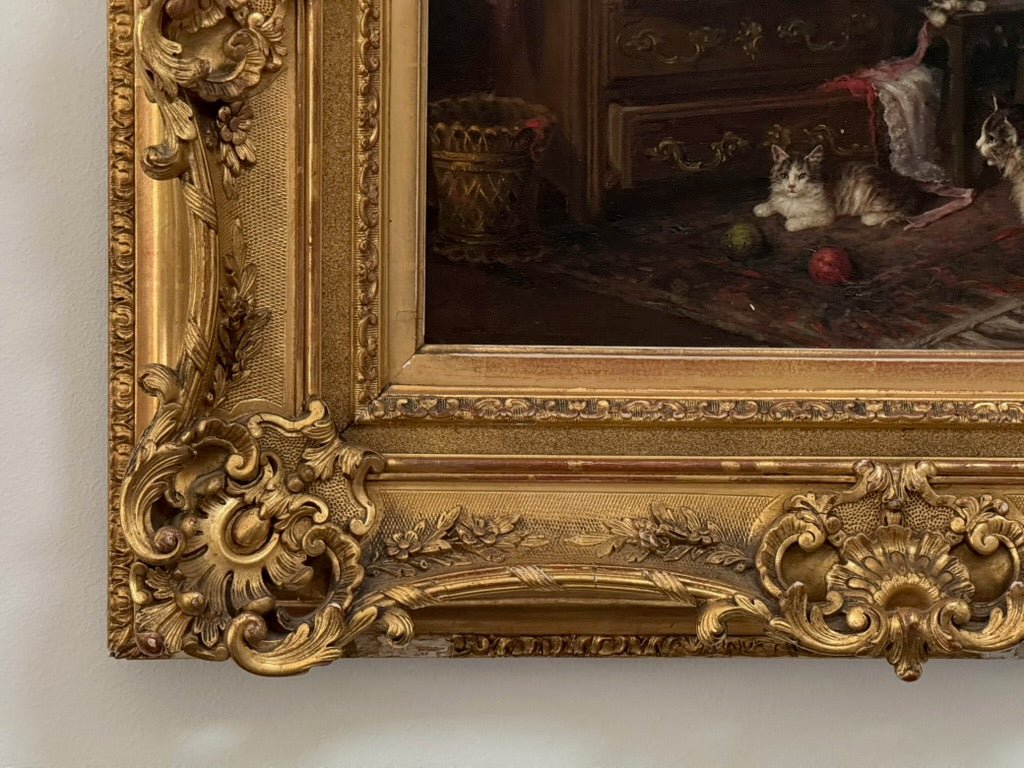 Jules Leroy (French, 1856 - 1921) Kittens at Play - Helen Storey Antiques