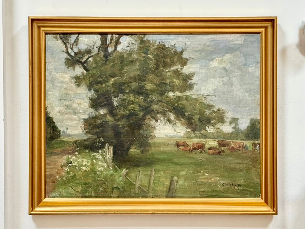 Landscape with cattle, Carl Vilhelm Holsøe - Helen Storey Antiques