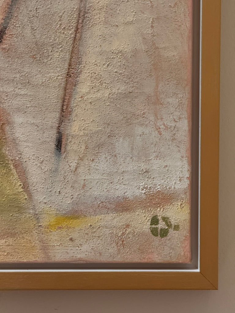 Large abstract painting in oil, Paris, mid - century - Helen Storey Antiques