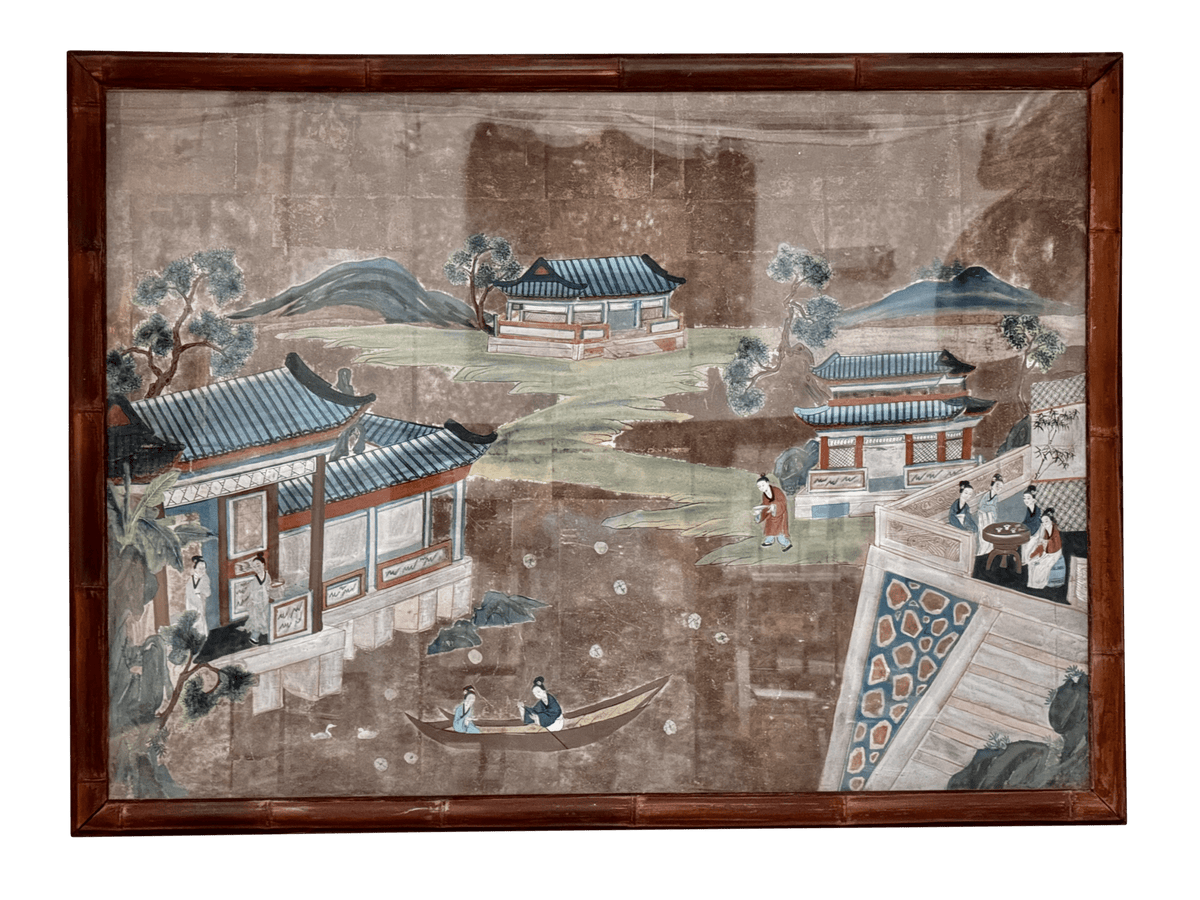 Large hand - painted Chinese Wallpaper Painting, China Trade, 18th – early 19th century - Helen Storey Antiques
