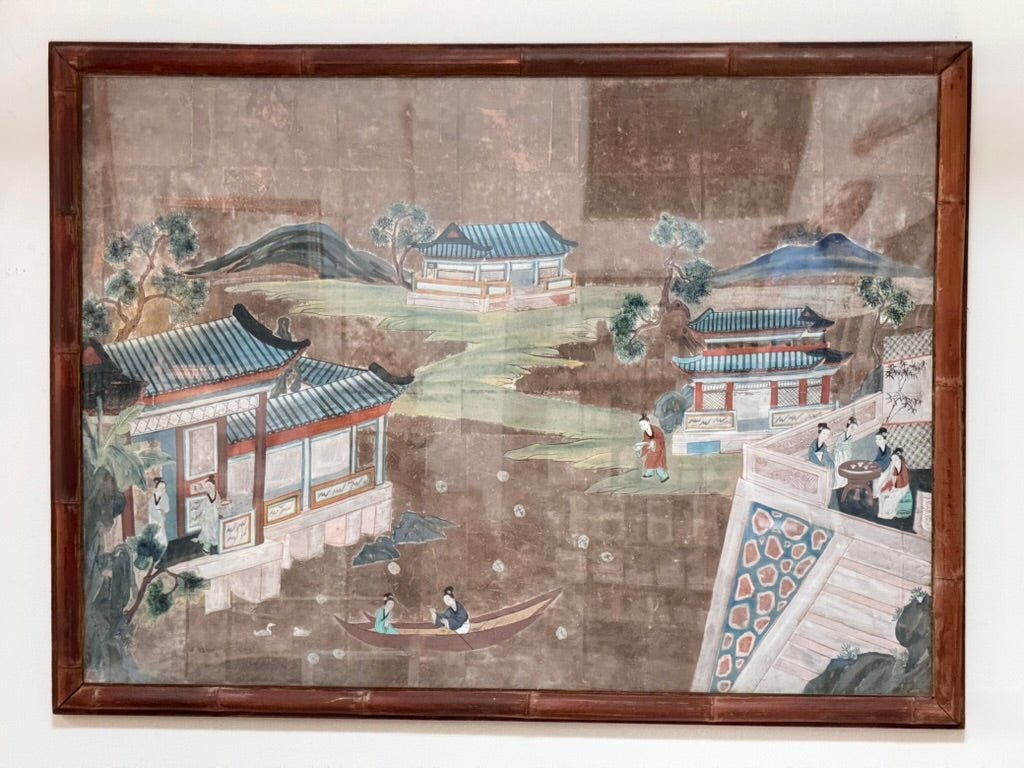 Large hand - painted Chinese Wallpaper Painting, China Trade, 18th – early 19th century - Helen Storey Antiques