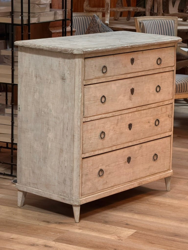Late 18th century Swedish Gustavian chest with four drawers - Helen Storey Antiques