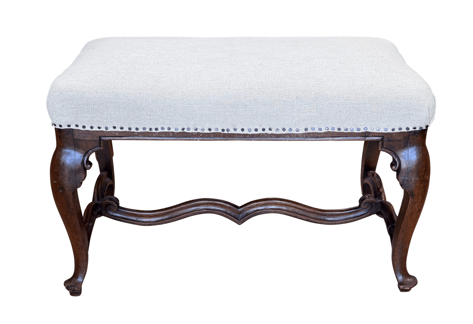 Louis XV walnut bench