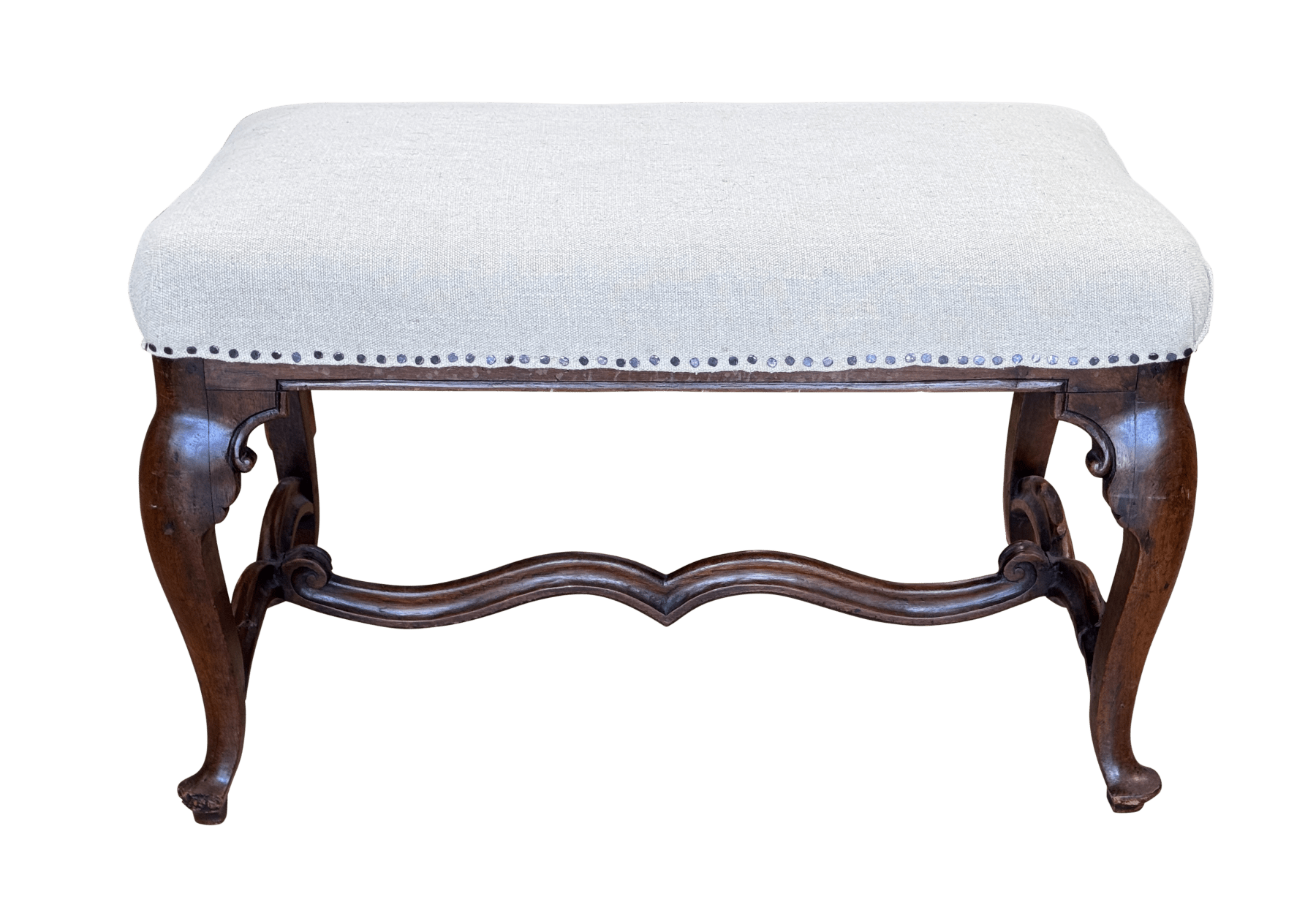 Louis XV walnut bench