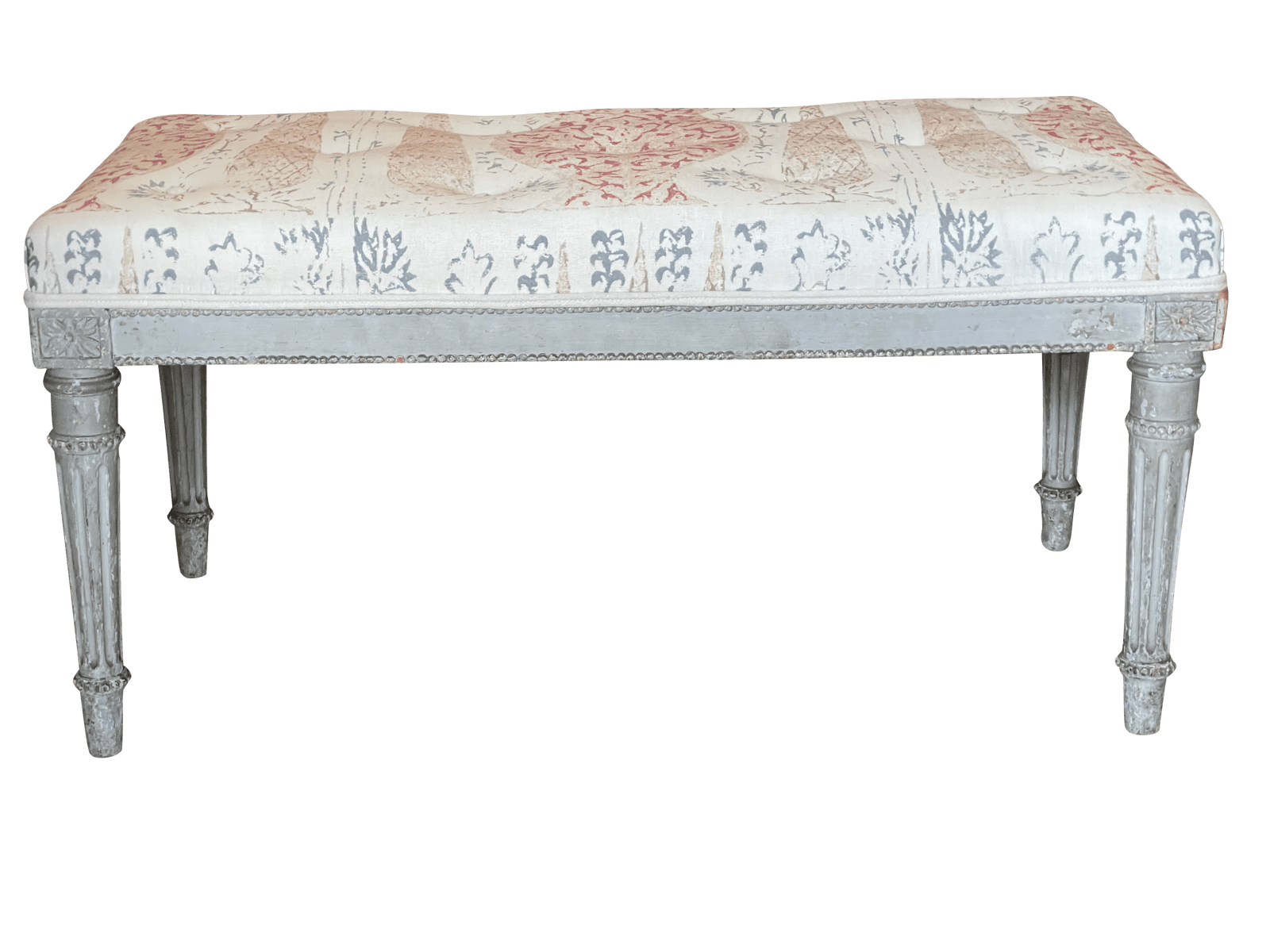 Louis XVI style 19th Century French bench, Penny Morrison Upholstered