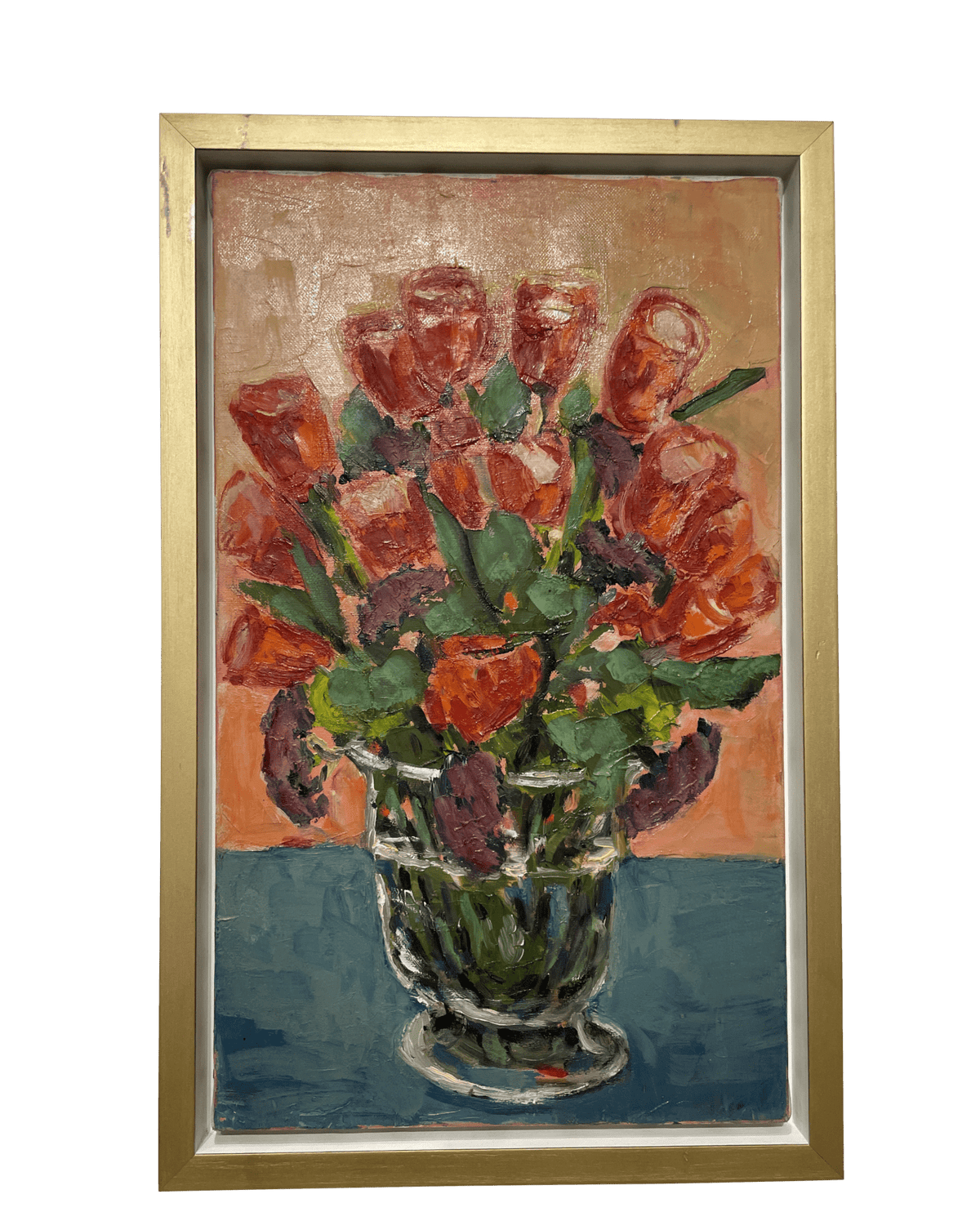 Mid - 20th - century still life of tulips by French Provencal artist Gemy - Helen Storey Antiques