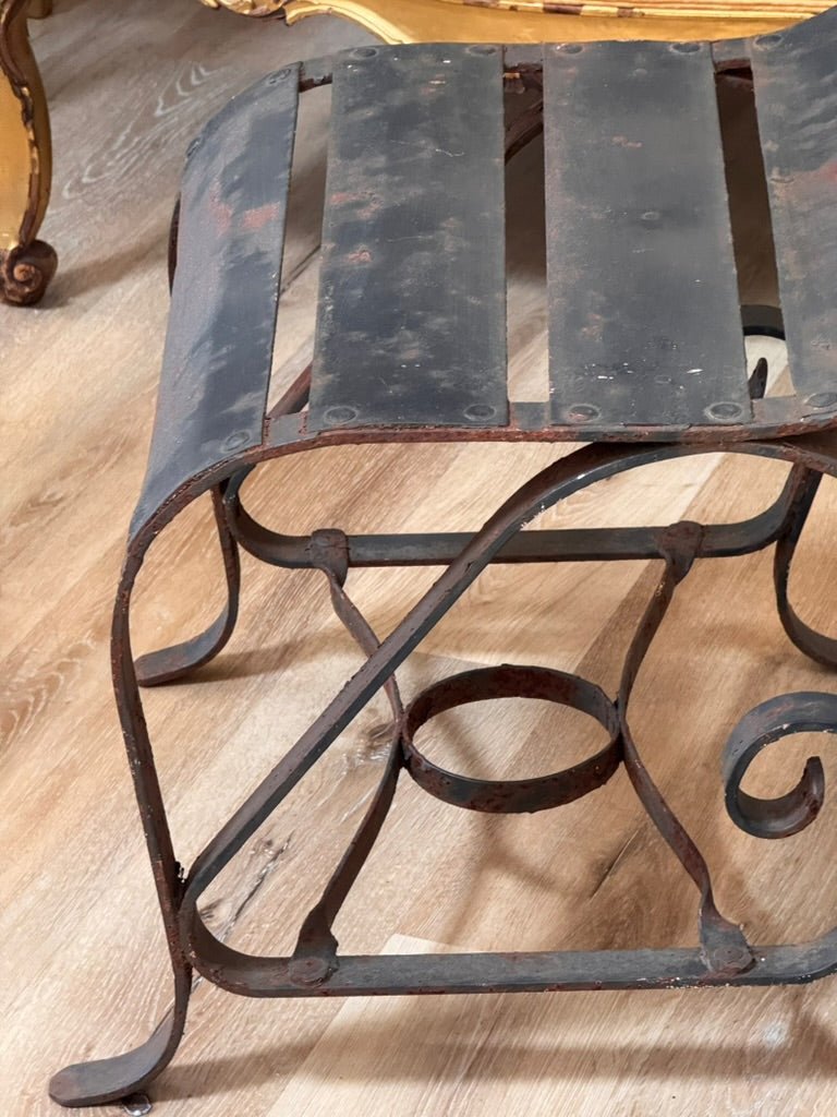 Pair of exceptional sculptural Iron Armchairs - Helen Storey Antiques