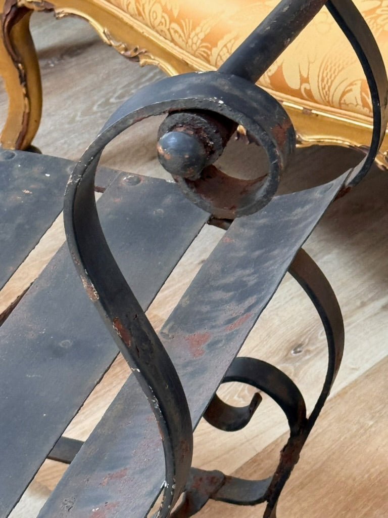 Pair of exceptional sculptural Iron Armchairs - Helen Storey Antiques