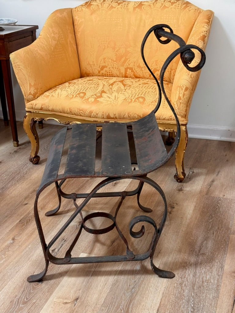 Pair of exceptional sculptural Iron Armchairs - Helen Storey Antiques
