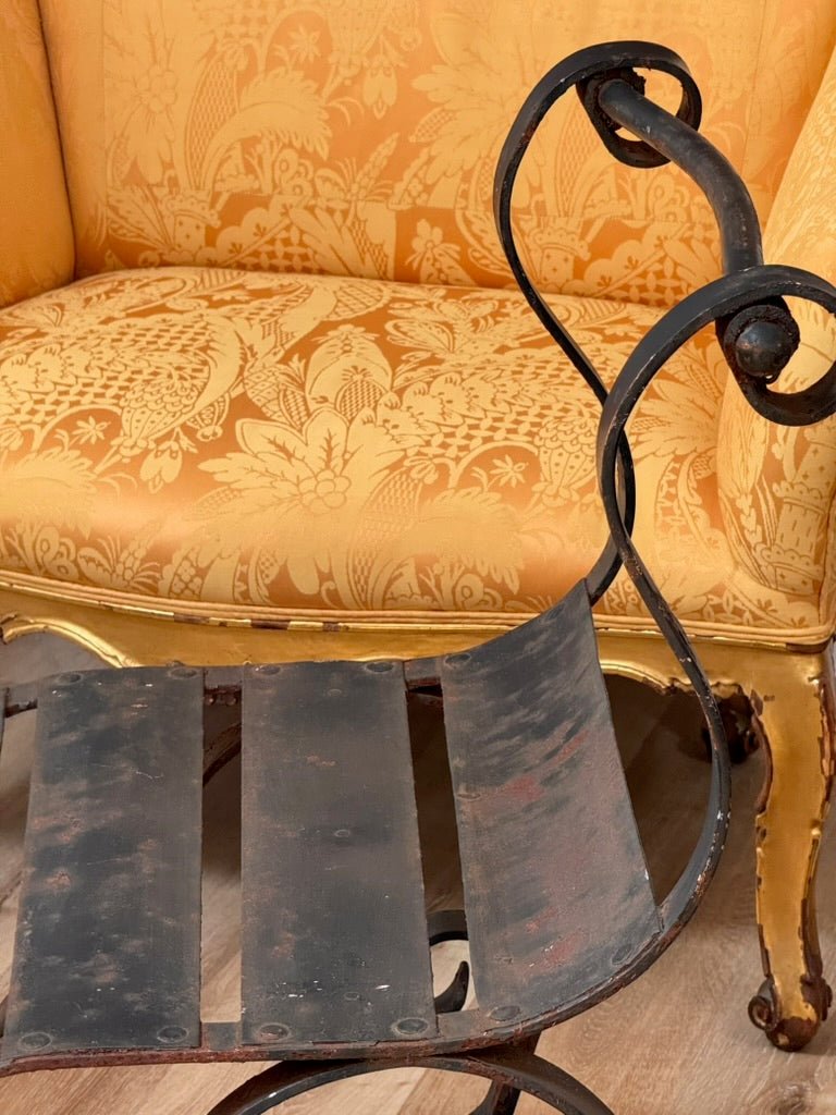 Pair of exceptional sculptural Iron Armchairs - Helen Storey Antiques