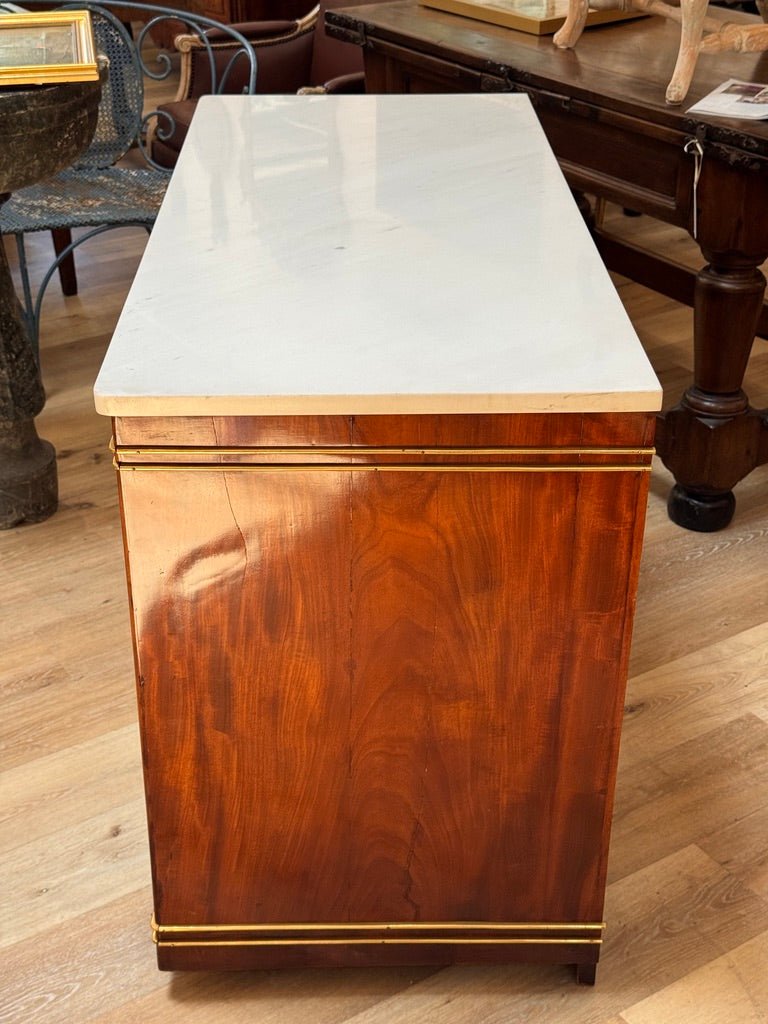 Pair of French Louis XVI Revival Mahogany and Gilt Bronze Cabinets, circa 1880 - Helen Storey Antiques