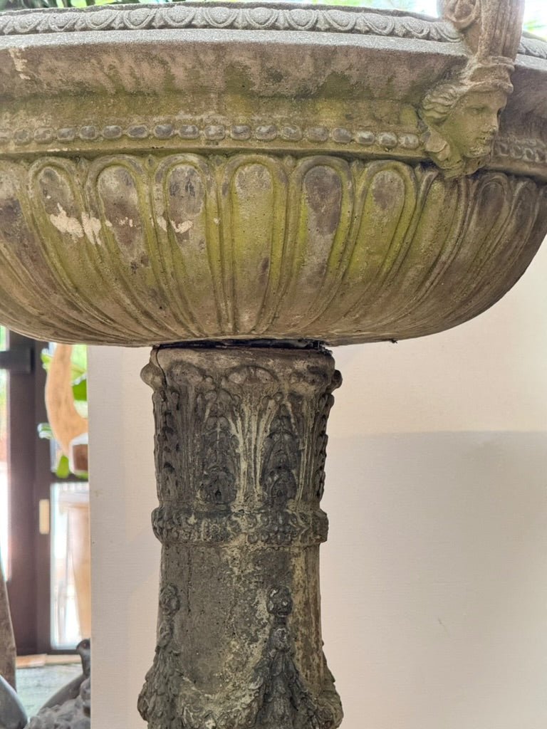 Pair of Large Cast Stone Urns - Helen Storey Antiques