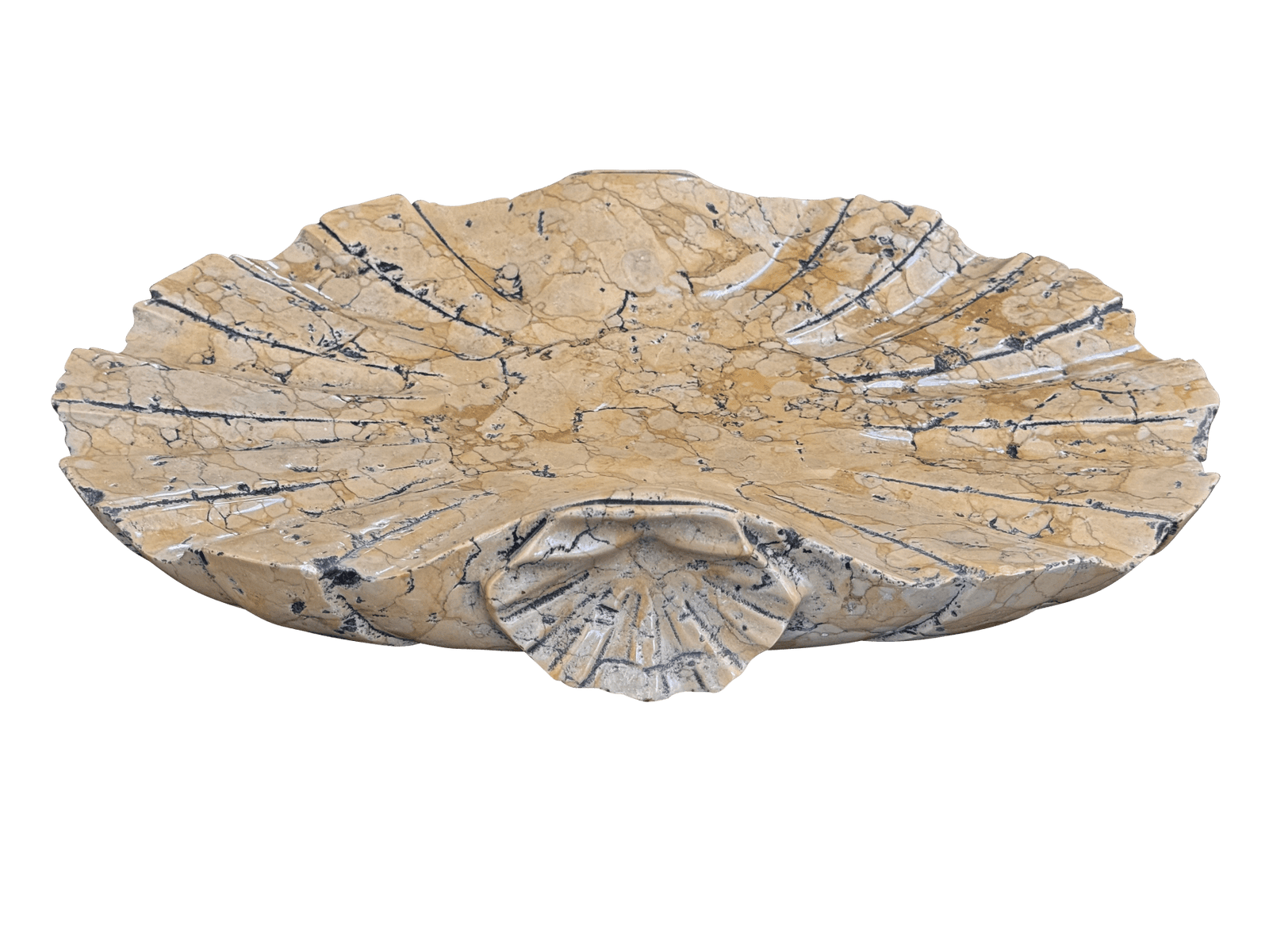 Rare 18th Century Italian Shell-form Marble Serving or Display Dish