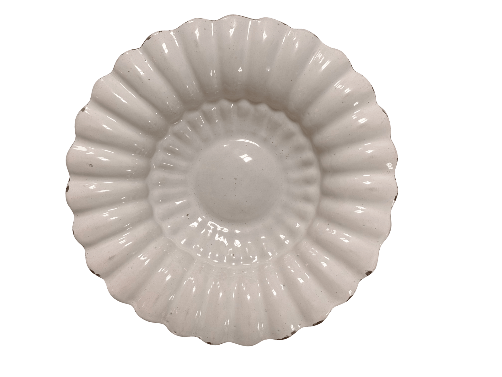 Rare,  Dutch Delft white gadrooned charger, 17th Century