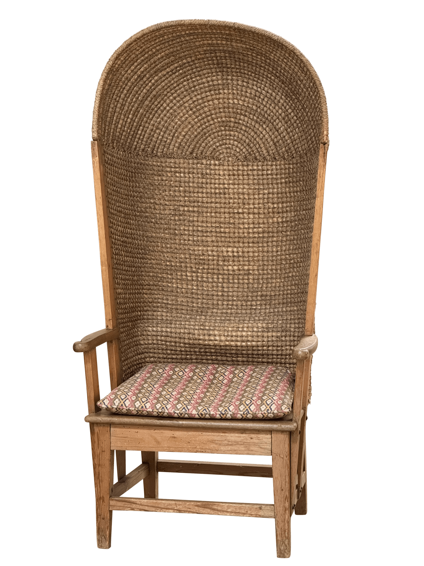 Rare Oak and Rush Orkney Chair, Scotland, 18th century