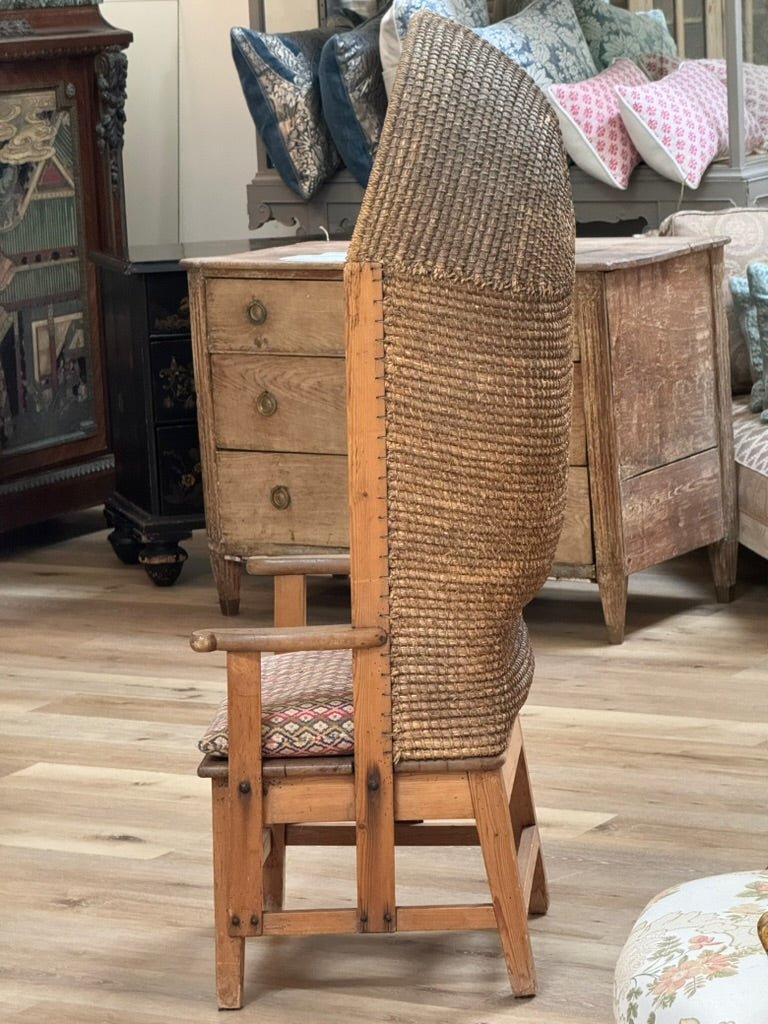 Rare Oak and Rush Orkney Chair, Scotland, 18th century - Helen Storey Antiques