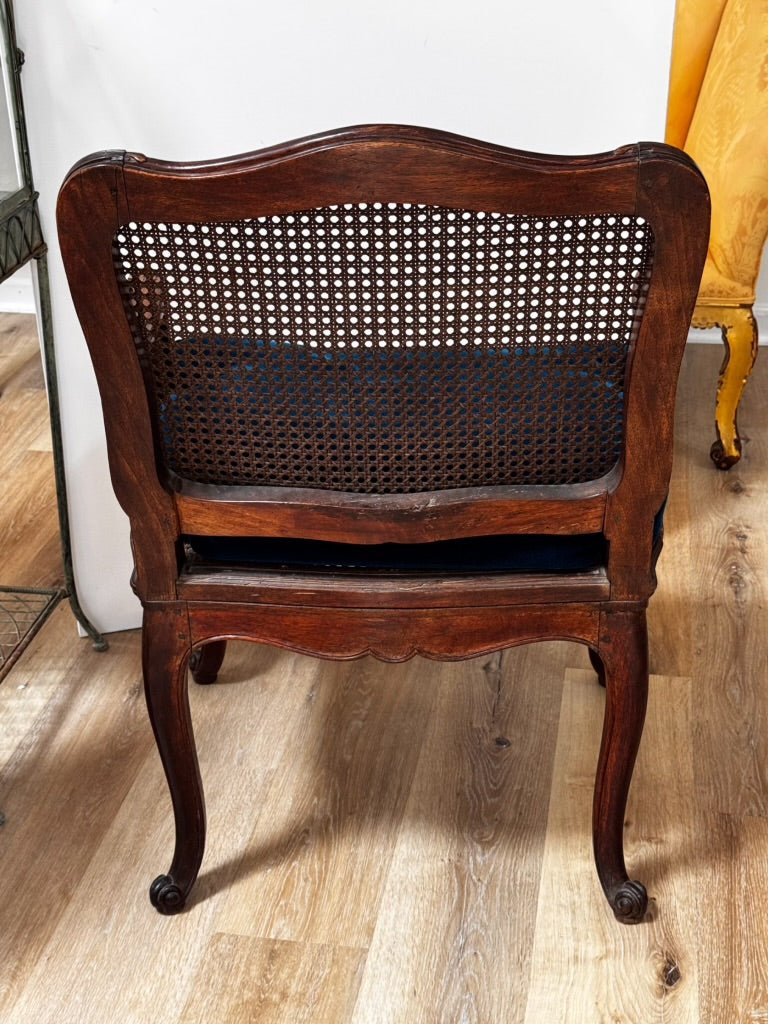 Regence Beechwood Caned Fauteuil, France, 18th century - Helen Storey Antiques
