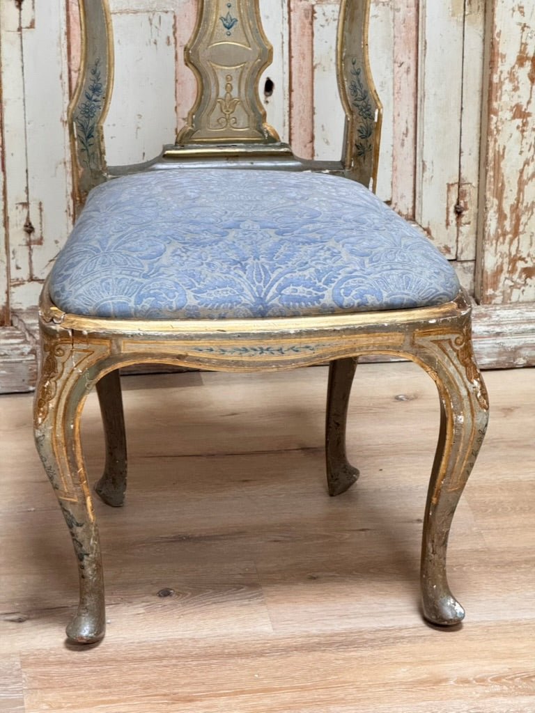Set of Six Italian Lacquered Rococo Dining Chairs, 18th Century - Helen Storey Antiques