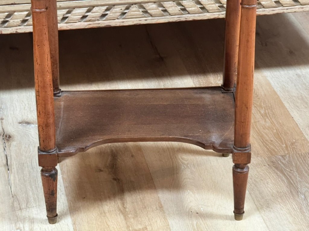 Side Table, French Directoire Marble - Top Circa 1800 - Helen Storey Antiques