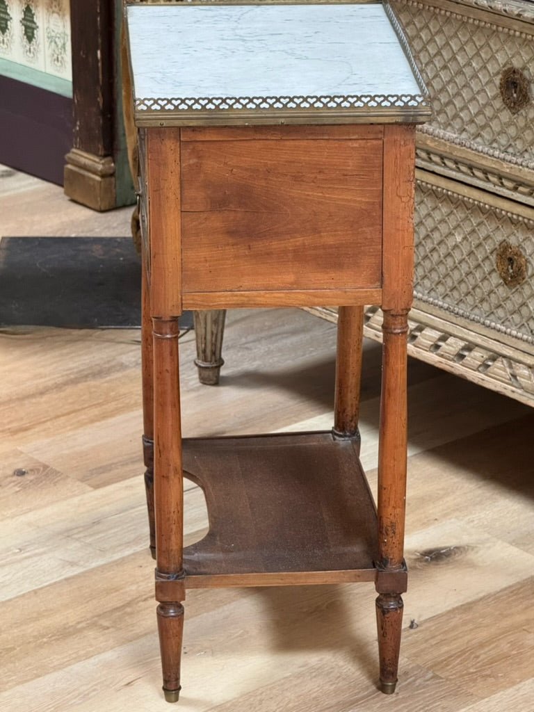 Side Table, French Directoire Marble - Top Circa 1800 - Helen Storey Antiques