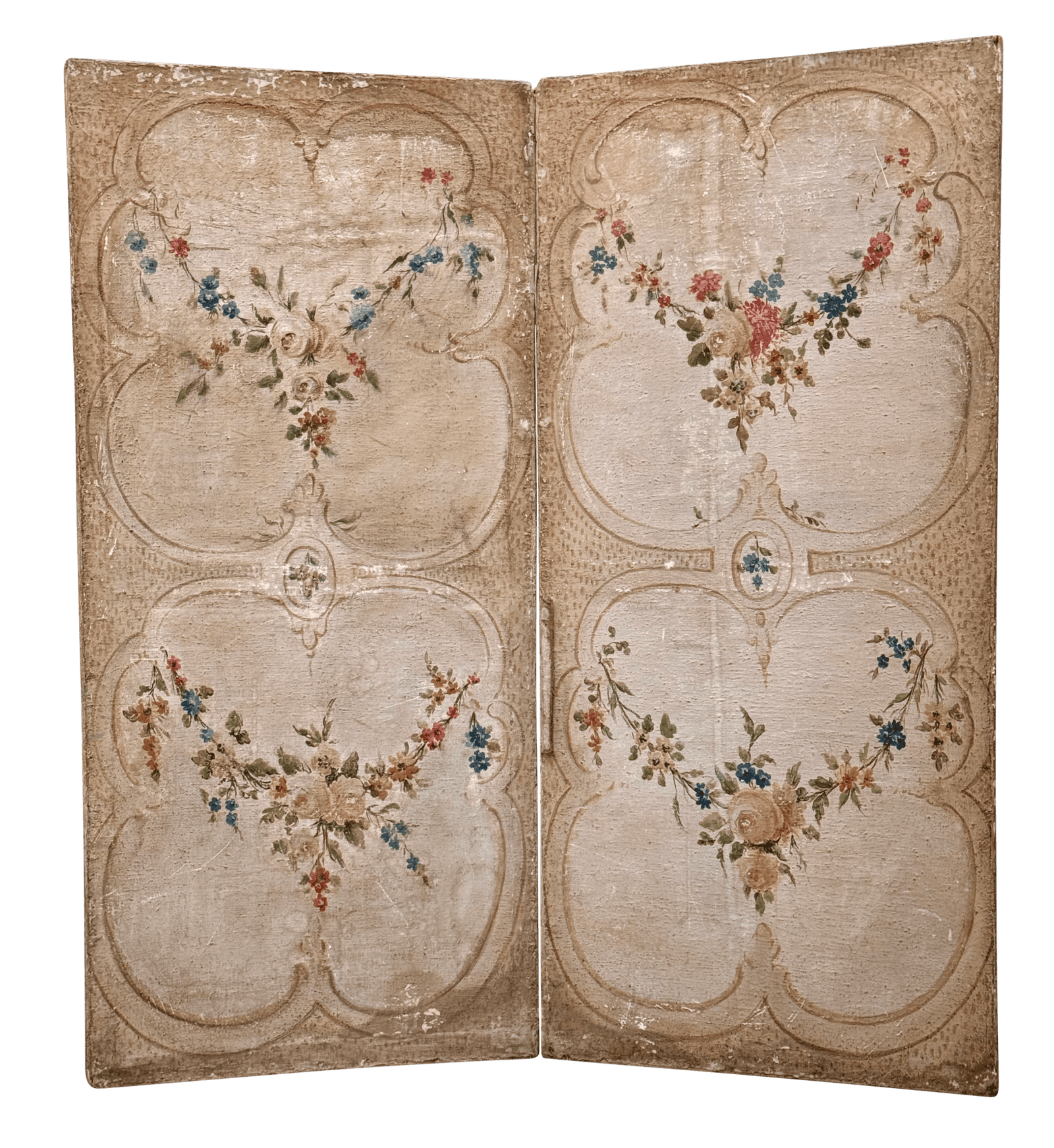 Two French Chateau 18th Century hinged Screen Panels